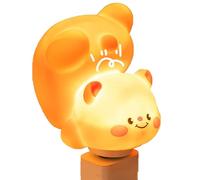 Qkbuza USB Night Light | Bear Shape Voice Control for Travel | Lamp for Room, Children's Bedroom, Bedside Table, Living Room, Office, Playroom, Indoor Home