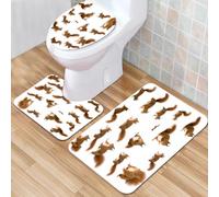 QKBVRHA 3 Piece Non-Slip Bath Mat Set,Luxury Thick Microfiber Shaggy Bathroom Rugs,A colorful map of the United Kingdom and Ireland with various icons and vi,Machine Washable Quick Dry Rugs,Absorbent