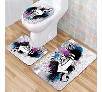 QKBVRHA 3 Piece Non-Slip Bath Mat Set,Luxury Thick Microfiber Shaggy Bathroom Rugs,Black history month celebration of diversity and African culture pride as,Machine Washable Quick Dry Rugs,Absorbent
