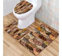 QKBVRHA 3 Piece Non-Slip Bath Mat Set,Luxury Thick Microfiber Shaggy Bathroom Rugs,Black history month celebration of diversity and African culture pride as,Machine Washable Quick Dry Rugs,Absorbent