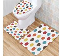 QKBVRHA 3 Piece Non-Slip Bath Mat Set,Luxury Thick Microfiber Shaggy Bathroom Rugs,Dragon bones and skeletal giant beasts under the yellow mist dome, fantasy,Machine Washable Quick Dry Rugs,Absorbent