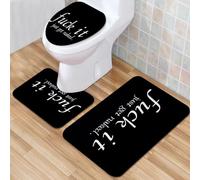 QKBVRHA 3 Piece Non-Slip Bath Mat Set,Luxury Thick Microfiber Shaggy Bathroom Rugs,Inspirational quotes, make dreams come true,Machine Washable Quick Dry Rugs,Absorbent