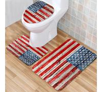 QKBVRHA 3 Piece Non-Slip Bath Mat Set,Luxury Thick Microfiber Shaggy Bathroom Rugs,Old Pink Floral Greeting Bud English Roses Rose Pattern Nature Vintage Ant,Machine Washable Quick Dry Rugs,Absorbent