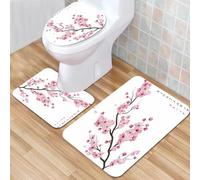 QKBVRHA 3 Piece Non-Slip Bath Mat Set,Luxury Thick Microfiber Shaggy Bathroom Rugs,pastel drawing of jaguar in the jungle,Machine Washable Quick Dry Rugs,Absorbent