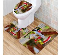 QKBVRHA 3 Piece Non-Slip Bath Mat Set,Luxury Thick Microfiber Shaggy Bathroom Rugs,Portland Headlight Lighthouse in Cape Elizabeth Maine during the summer.,Machine Washable Quick Dry Rugs,Absorbent