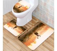 QKBVRHA 3 Piece Non-Slip Bath Mat Set,Luxury Thick Microfiber Shaggy Bathroom Rugs,red eyed tree frog crawling between leafs in jungle at border of Panama an,Machine Washable Quick Dry Rugs,Absorbent