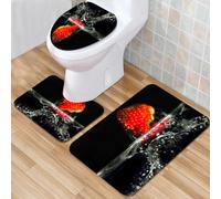 QKBVRHA 3 Piece Non-Slip Bath Mat Set,Luxury Thick Microfiber Shaggy Bathroom Rugs,Street carnival mask shop in Venice Italy,Machine Washable Quick Dry Rugs,Absorbent