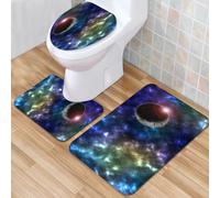 QKBVRHA 3 Piece Non-Slip Bath Mat Set,Luxury Thick Microfiber Shaggy Bathroom Rugs,The Beatles’ Yellow Submarine A Psychedelic Underwater Journey,Machine Washable Quick Dry Rugs,Absorbent