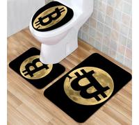 QKBVRHA 3 Piece Non-Slip Bath Mat Set,Luxury Thick Microfiber Shaggy Bathroom Rugs,The Drifts A Police Box Among Stars,Machine Washable Quick Dry Rugs,Absorbent