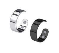QKCQQTS Anxiety Reduction - Better Sleep, Stainless Steel Adjustable Ring,Women Men -Fatigue Relief Magnetic Acupressure Ring (2pcs-a)