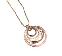 QKCQQTS Bohemian Geometric Hollow Oval Pendant Necklace for Women - Oil Drip Color Teardrop Jewelry (Zinc Alloy) (shape-a)