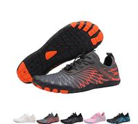 QKCQQTS Grounded Footwear for Women Men, Grounded Neuropathy Shoes Footwear Barefoot Shoes, Waterproof Non-Slip Trail Running (Orange,13 Women/11 Men)