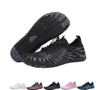 QKCQQTS Grounded Footwear for Women Men, Grounded Neuropathy Shoes Footwear Barefoot Shoes, Waterproof Non-Slip Trail Running (Black,13 Women/11 Men)