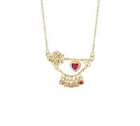 QKCQQTS Love key necklace for women, Stainless Steel Heart Key Pendant clavicle chain,Gifts for Girlfriends and Besties (Heart key necklace)