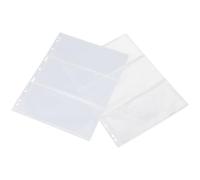 QKDEYTWTR MXP 10pcs 9-Hole Loose Leaf Currency Album Pages 280x215mm, Portable Ticket and Postcard Storage Refill Sheets for Collectors