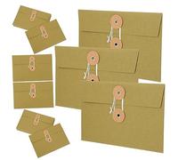 QKDEYTWTR MXP 10pcs Paper Pockets String-tie Closure for Document Storage and Postcard Organization Kraft Envelopes for Office School(Green)