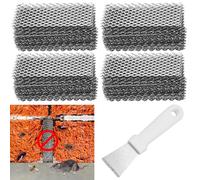 QKDS 100 PCS Stainless Steel Brick Weep Hole Covers for Brick Walls, 2.75 Inch Brick Hole Filler, Bended Window Weep Hole Covers with Stainless Steel Spatula, Easy Installation