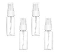 QKEINV 4Pcs Travel Spray Bottle, 0.7oz/20ml Small Spray Bottle, Mini Spray Bottles, Transparent Fine Mist Sprayer Bottles Plastic Empty Refillable Atomiser with Caps Holiday Travel Bottle