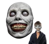 QKEINV Horror Halloween Mask, Smiling Demons, Horror Masks, Evil Cosplay Props, Smiling Demons Mask, Scary Halloween Mask for Adults for Halloweens Party Carnival Cosplay Props Decoration