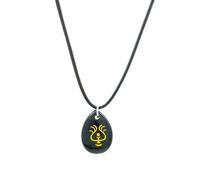 QKEOISUD Anime Necklace Laputa Flying Stone Pendant, Pilot Rock Fashion Cartoon Girl Clothing Natural Stone Necklace, Fan Jewelry Gift (Black)