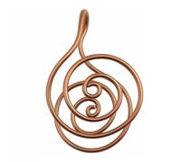 QKEOISUD Copper Palm Ring Reiki Spiral Hand Rings for Meditation & Energy Healing,Handmade Copper Cuffs for Crystal Work,Meditation Gift for Women and Men