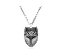 QKEOISUD Panther Mask Wakanda King T'Challa Pendant Necklace,Retro Hero Movie Themed Fashionable Punk Heavy Metal Style Accessories, Unisex, Fan Gifts