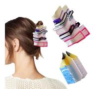 QKEPCY Book Hair Clips Bookshelf Hair Clips Teacher Hair Clips Back to School Hair Clips for Thin Appreciation Gift (Pink Book + Sky Blue Pencil)