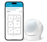 QKF Zigbee 3.0 Motion Sensor with Light Sensor, 2-in-1 Wireless PIR Detector, 360° Adjustable Ball-Joint Wall Mount, Compatible with Home Assistant (Z2M)/SmartThings/Alexa, Zigbee Hub Required