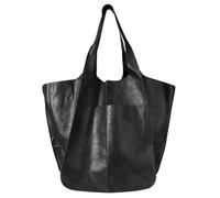 QKFON Women's Large Handbag PU Leather Satchel Work Tote Shoulder Bags Purse Soft Crossbody Oversized Bag Gift for Girls Women Birthday Valentine's Day Mother's Day 70x40x28 CM (Black)