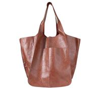 QKFON Women's Large Handbag PU Leather Satchel Work Tote Shoulder Bags Purse Soft Crossbody Oversized Bag Gift for Girls Women Birthday Valentine's Day Mother's Day 70x40x28 CM (Brown)