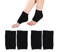 Qkhcable 2 Pairs Ankle Compression Sleeve Support Plantar Fasciitis Socks Gel Ankle Compression for Women Men Swelling Sprain Neuropathy Foot Arch Heel Support Black