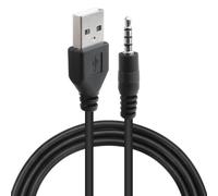Qkhcable 3.5mm Aux Audio Jack Cable USB 2.0 Adapter to 3.5mm Headphone Stereo Cord for Same Connection MP3/MP4 Players, Pocket Speakers, Car Audio, Video Recorders, Data Sync Charge Cord (1M/3.3Feet)