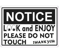 QKIODS Metal Warning Sign Aluminum Notice Look and Enjoy Please Do Not Touch Indoor & Outdoor Signs for Home, Office