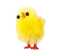 Qkiome Pack of 60 Yellow Mini Easter Chicks Cute Fluffy Chenille Chicks Easter Basket Stuffers Cake Toppers Party Supplies