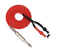 Qkiss Tattoo Clip Cord,2 ColorsTattoo Power Cable 1.8M/ 5.9ft Tattoo Machine Cables Hook Line Tattoo Accessories for Tattoo Machine Gun Power Cable Professional Clip Cord, Tattoo Kits(Red)