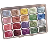 Qklovni 20 Colors Glitter Watercolor Paint Metallic Watercolor Paints Set, Multitudet Watercolor Paint, Glitter Watercolor With Sparkles, Travel Art Kit for Painting on The Go (1ml-A)