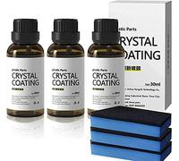 Qklovni Plastic Parts Crystal Coating, Car Plastic Coating Agent, High Protection Car Parts Refurbish Agent, Long Duration Parts Refresher Agent for Car, 30ml (3pcs)