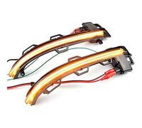 QKLsudua 2pcs Dynamic Sequential Blink Compatible with B-MW X3 X4 X5 X6 F25 LCI F26 F15 F16 LED Side Mirror Turn Signal Light Assembly