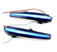 QKLsudua 2pcs Dynamic Sequential Blink Compatible with Be-nz C E S GLC W205 X253 W213 W222 V Class W447 LED Side Mirror Turn Signal Light Assembly-Blue+Yellow