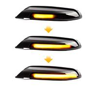 QKLsudua 2pcs Dynamic Sequential Blink Compatible with VW Po-lo mk4 FL Ven-to Sko-da Oc-tavia LED Side Mirror Turn Signal Light Assembly
