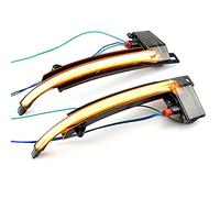 QKLsudua 2pcs Dynamic Sequential Blink LED Side Mirror Turn Signal Light Assembly Compatible with Au-di A3 8P A4 A5 B8 Q3 A6 C6 4F S6