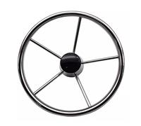 Qklyxr 13.5in 5 Spoke Stainless Steel Steer Wheel Mirror Polished Marine Boat Yacht Steering Accessories Marine Boat Steering Rudder System