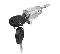 Qklyxr 1U0837168 Front Right Driver Side Door Lock Barrel with 2 Keys, for Golf, for Mk4, for Bora, for Fox, for Fabia Beetle, for Transporter T5 Door Latch Mechanism(Black)