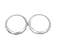 Qklyxr 2pcs Carbon Car-Styling ABS Chrome Car Side Air Conditioning Vent Ring Cover Trim Parts, for Mercedes-Benz, E Class W213 2016 2017 Interior Trim Strip(Silver)