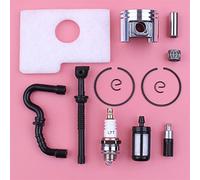 Qklyxr 38mm Piston Pin Ring Circlip Kit, for, MS180 018 MS 180 Air Fuel Oil Filter Line Hose Needle Bearing Chainsaw Replace Part Chainsaw Fuel Hose