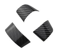 Qklyxr 3Pcs Carbon Fiber Car Steering Wheel Buttons Panel Cover Trim Sticker, for, for Ford, for, for Focus, 2 MK2 2005-2011, Interior Accessories Car Steering Wheel Sticker Overlay
