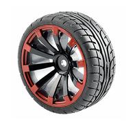 Qklyxr ABS Wheel Rubber Tire Rim, for HSP, for HPI, 1:10 On-Road Car RC 601A-8003 Rc Tire
