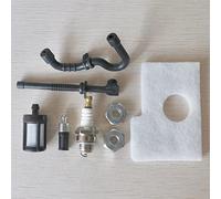 Qklyxr Air Oil Fuel Filter Line Hose Spark Plug Bar Nuts Repair Parts, for, MS180 MS170 017 018 MS 170 180 Chainsaw Chainsaw Fuel Hose
