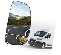 Qklyxr car side viewing glass Wing Mirror Upper and Lower Glass Right Heated Replacement, for Fiat Ducato, for Peugeot Boxer, for Citroen Relay 2006(BLACK Right side)