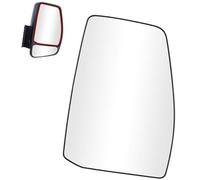Qklyxr car side viewing glass Wing Mirror Upper Glass Non-Heated Right, for Ford, for Transit Custom 2012-2022 Driver Side Door Replacement BK2117K740BB 1766584(BLACK Driver Side Right Heated)